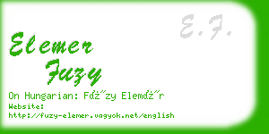 elemer fuzy business card